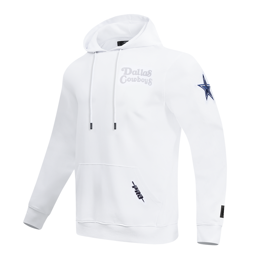 NFL DALLAS COWBOYS SOUVENIR MEN'S FLEECE PULLOVER HOODIE (WHITE)