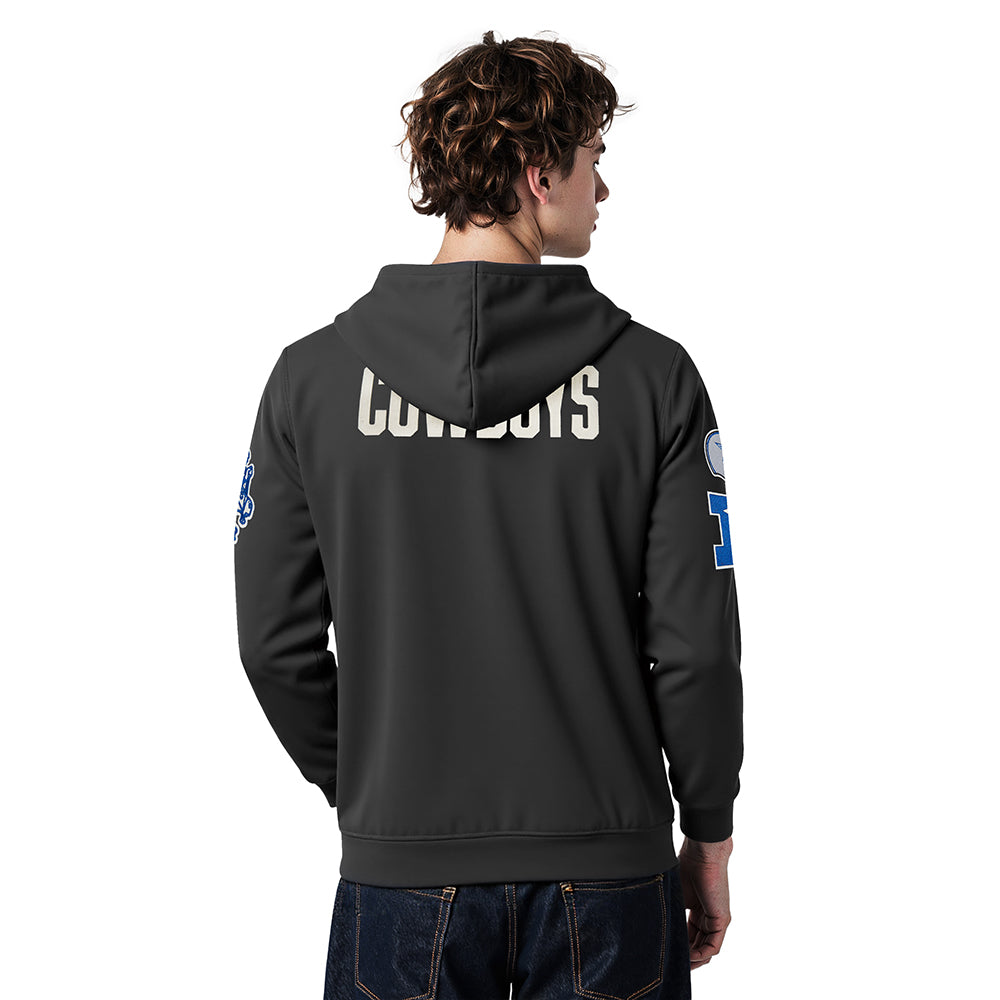 NFL DALLAS COWBOYS MODERN ORIGINALS MEN'S FLC PO HOODIE (BLACK)