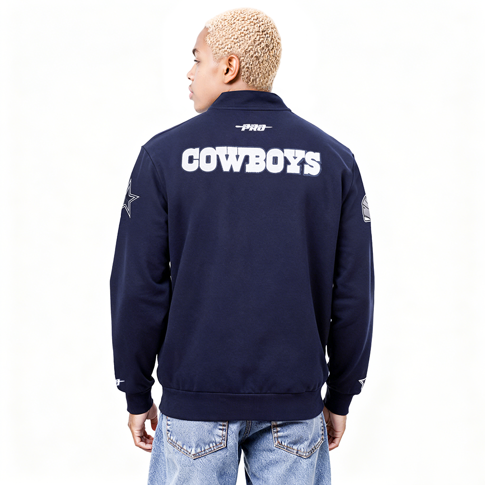 NFL DALLAS COWBOYS CITY ARCH MEN'S FLC 1/4 ZIP (MIDNIGHT NAVY)