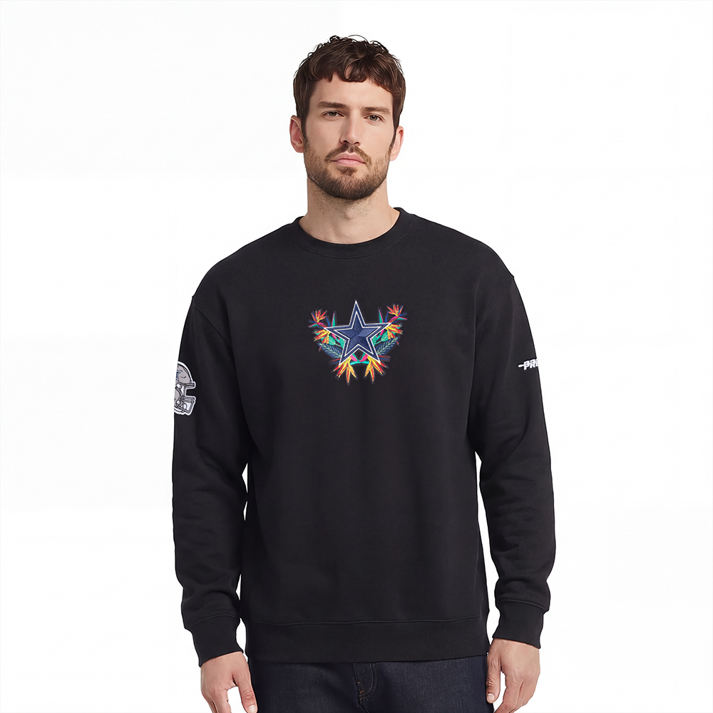 NFL DALLAS COWBOYS PARADISE MEN'S CREWNECK SWEATSHIRT (BLACK)