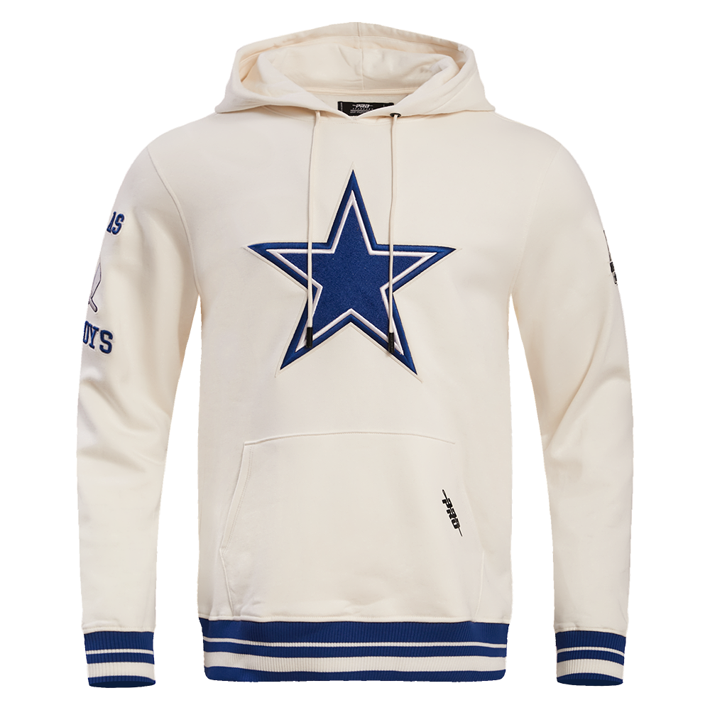 NFL DALLAS COWBOYS RETRO CLASSIC MEN'S PO HOODIE (EGGSHELL/DODGER BLUE ...