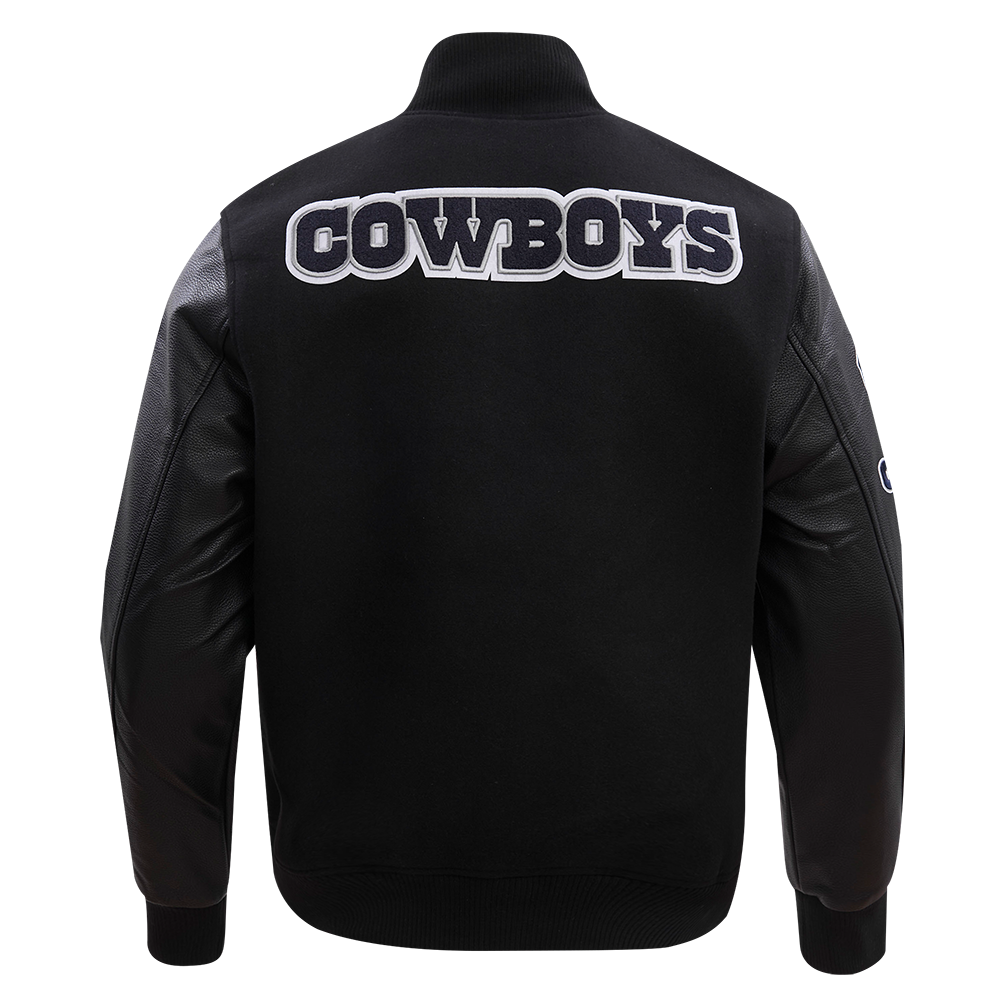 NFL DALLAS COWBOYS CLASSIC WOOL MEN S VARSITY JACKET BLACK Pro Standard