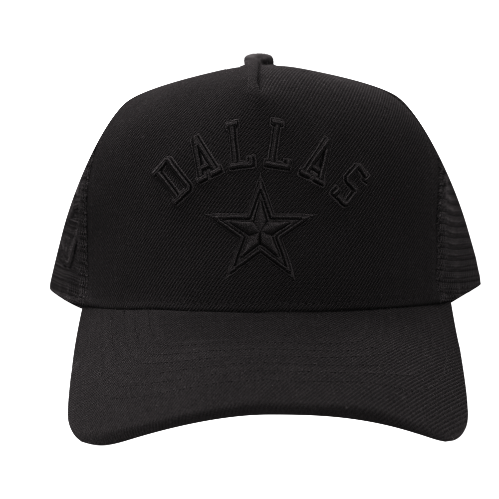 DALLAS COWBOYS NEUTRAL PINCH FRONT TRUCKER HAT (BLACK)