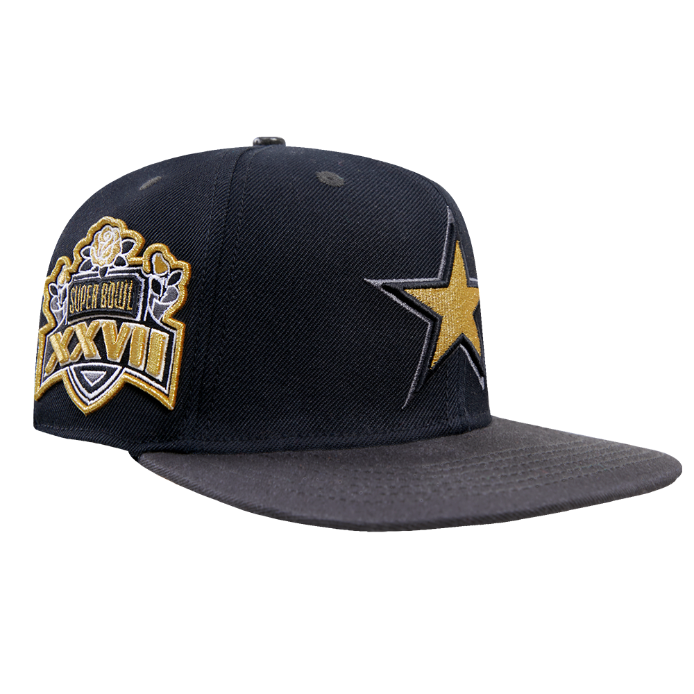 NFL DALLAS COWBOYS STIVALI 2 TONE WOOL SNAPBACK HAT BLACK GRAY Pro Standard