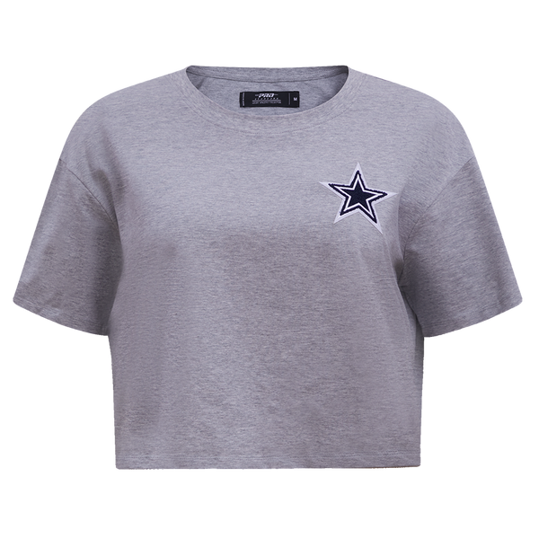 Pro Standard Men Dallas Cowboys Stacked Logo Pro Team Shirt (Heather Grey)