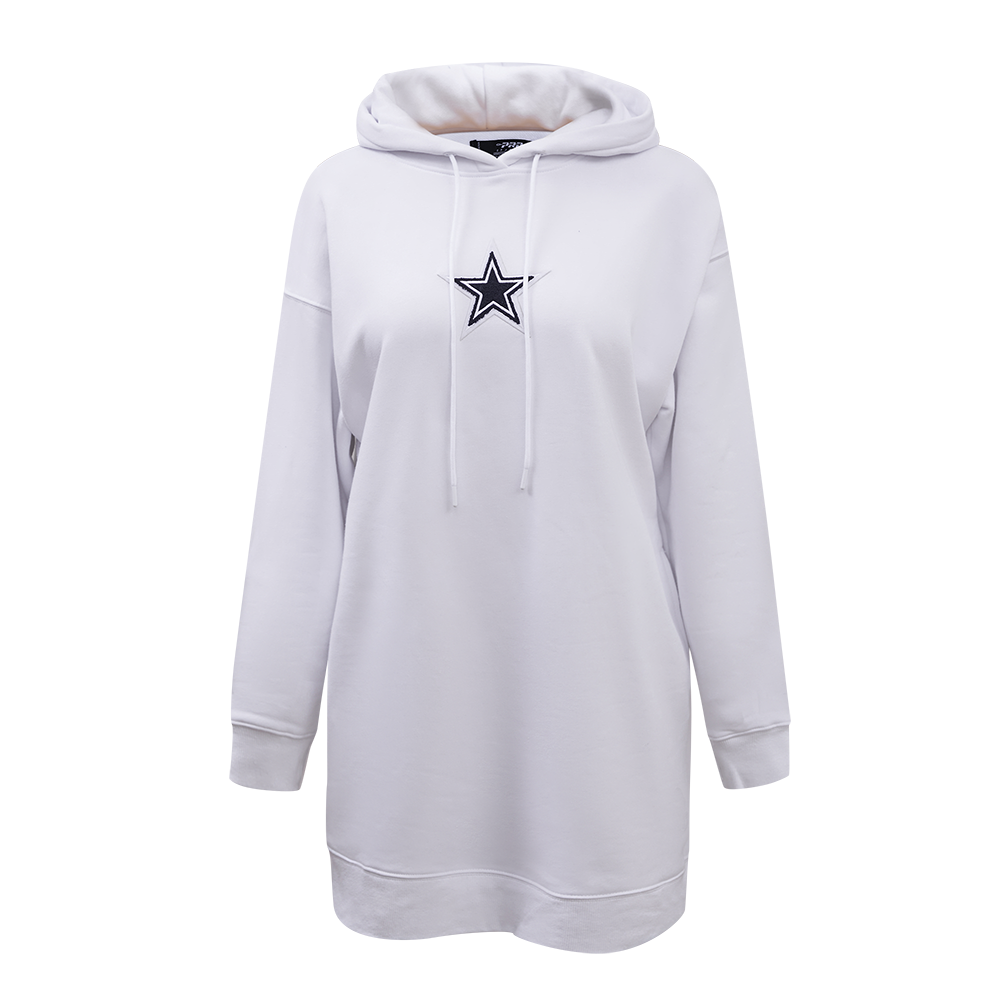 NFL DALLAS COWBOYS CLASSIC WOMEN S HOODIE DRESS WHITE