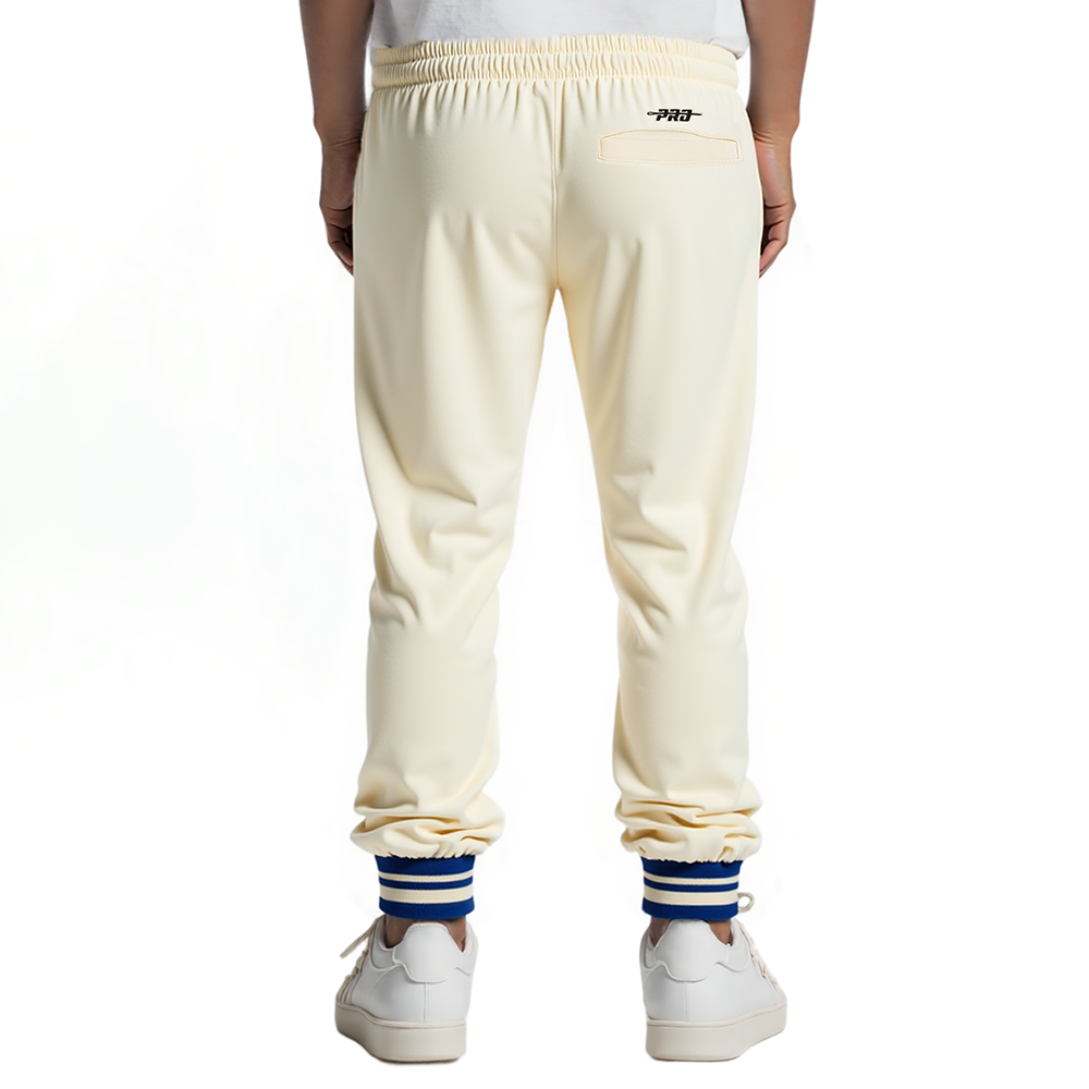 NFL DALLAS COWBOYS RETRO CLASSIC BIG BOYS RIB FLEECE SWEATPANT (EGGSHELL/DODGER BLUE)