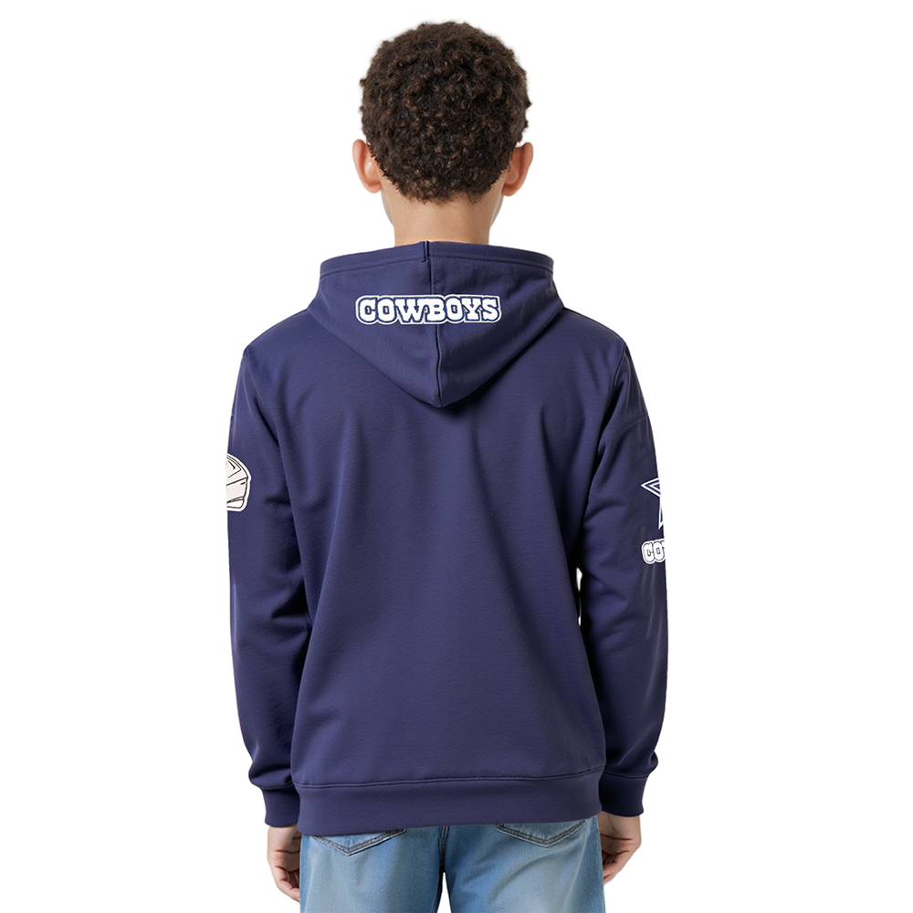NFL DALLAS COWBOYS CLASSIC BIG BOYS FLC PO HOODIE (MIDNIGHT NAVY)