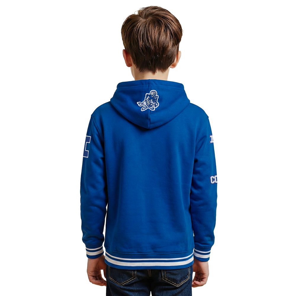 NFL DALLAS COWBOYS RETRO CLASSICS BIG BOY'S RIB FLEECE PO HOODIE (DODGER BLUE)