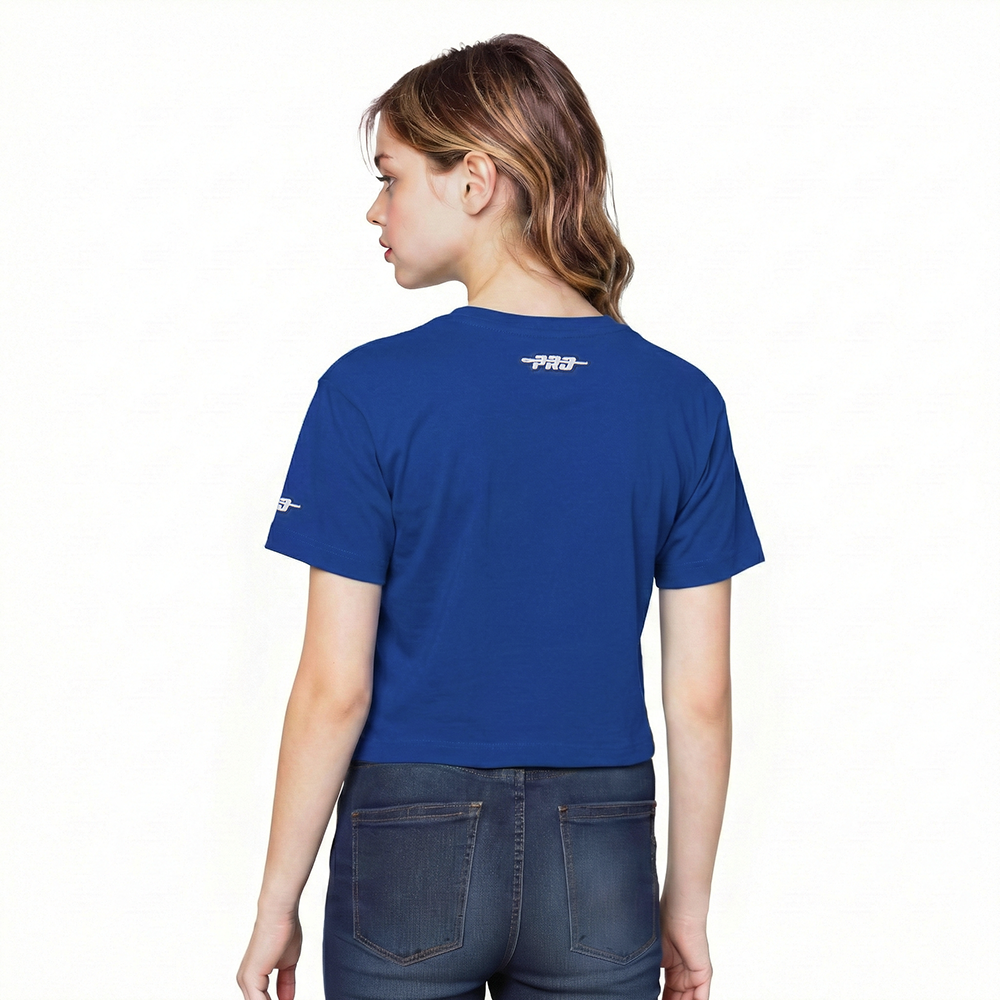 NFL DALLAS COWBOYS RETRO CLASSIC BIG GIRLS  SHORT SLEEVE BOXY TEE (DODGER BLUE)
