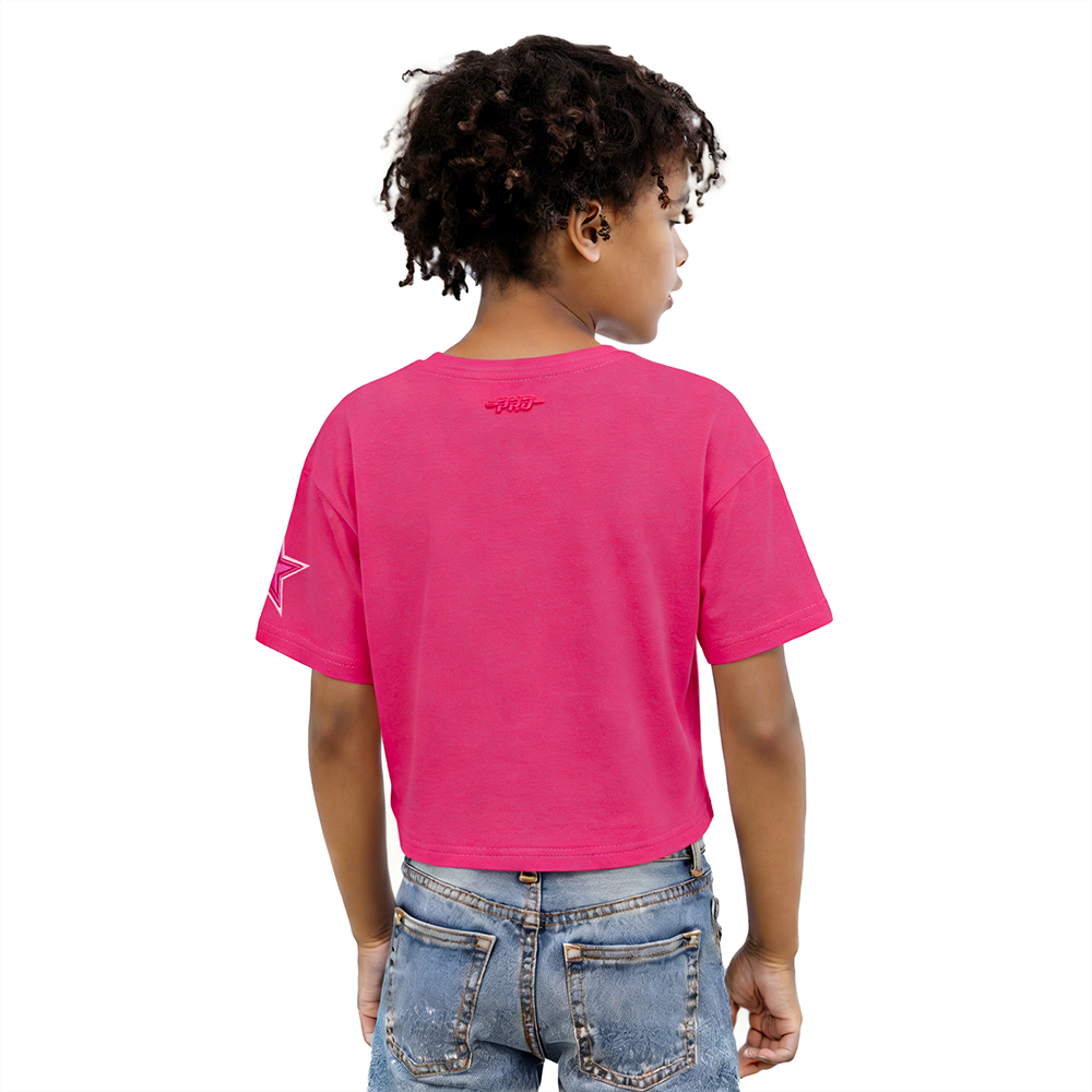 NFL DALLAS COWBOYS TRIPLE PINK BIG GIRLS  SHORT SLEEVE BOXY TEE (BEETROOT PURPLE)
