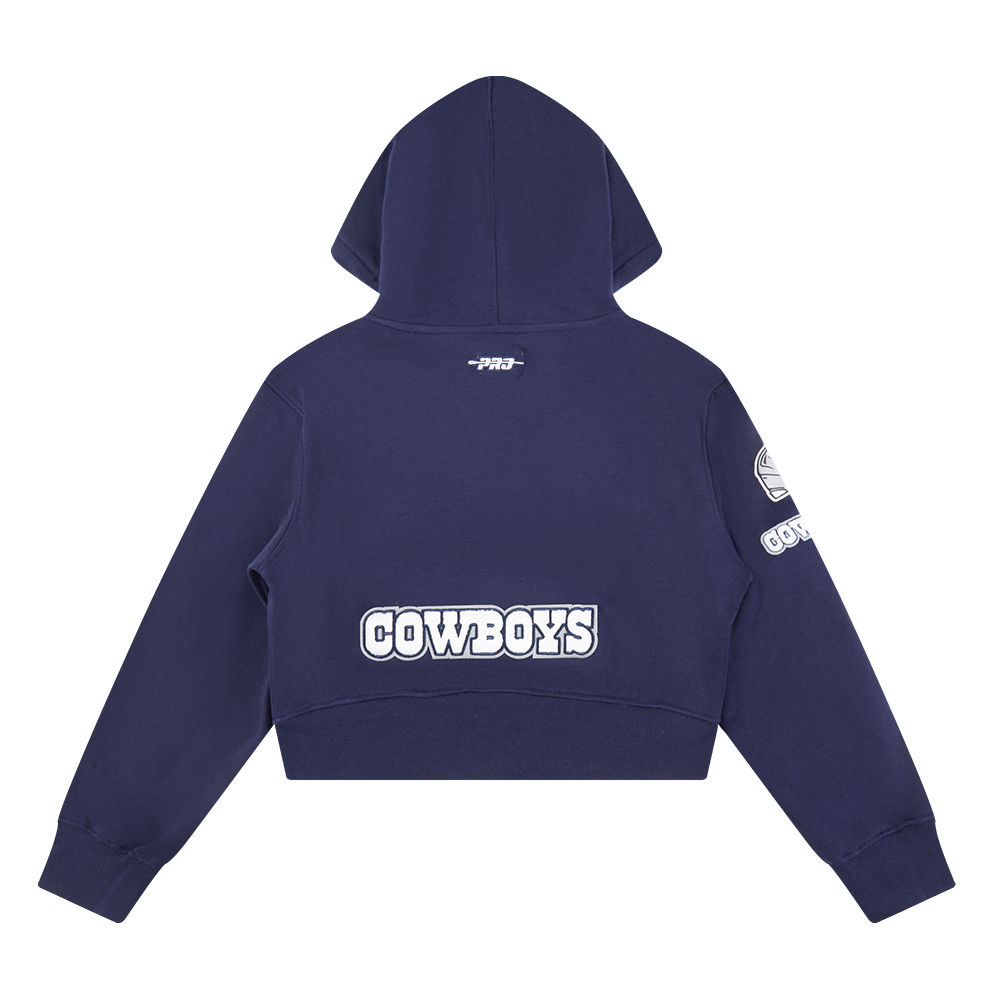 NFL DALLAS COWBOYS CLASSIC BIG GIRLS  FLEECE FULL ZIP HOODIE (MIDNIGHT NAVY)