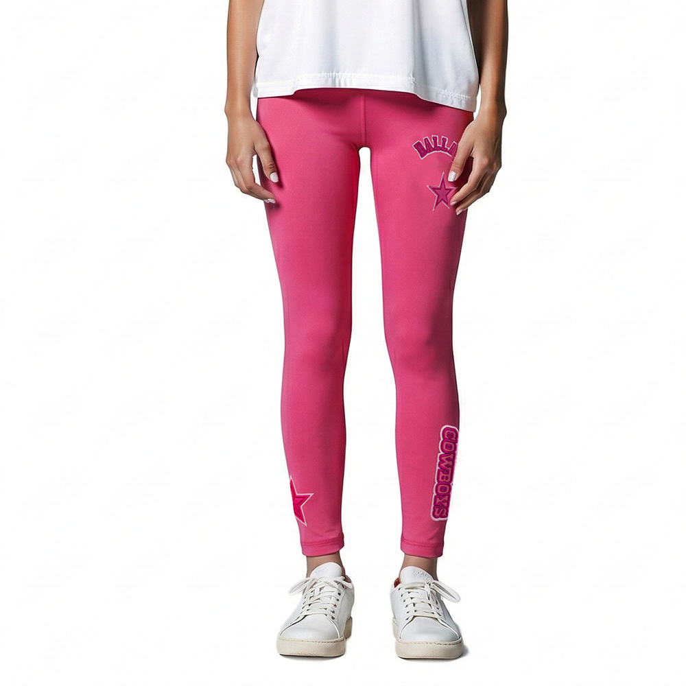 NFL DALLAS COWBOYS TRIPLE PINK BIG GIRLS  LEGGING (BEETROOT PURPLE)
