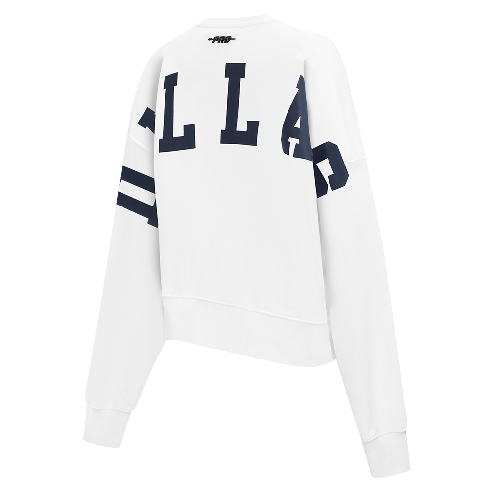 NFL DALLAS COWBOYS WINGSPAN WOMEN'S FLC CREWNECK (WHITE)