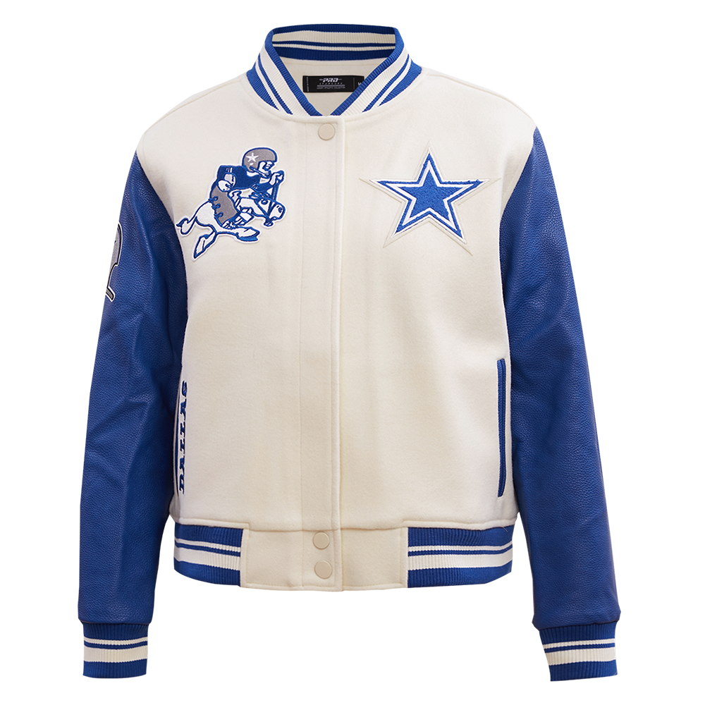 NFL DALLAS COWBOYS RETRO CLASSIC WOMEN'S RIB WOOL VARSITY JACKET (EGGS ...