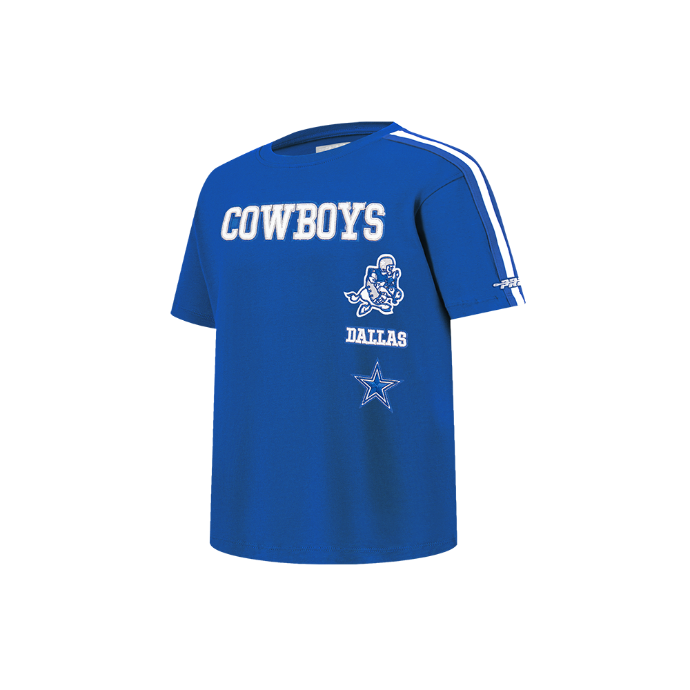 NFL DALLAS COWBOYS RETRO CLASSIC LITTLE BOYS SHORT SLEEVE TAPING TEE (DODGER BLUE)