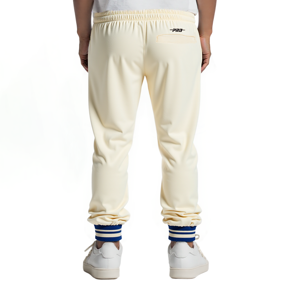 NFL DALLAS COWBOYS RETRO CLASSIC LITTLE BOYS RIB FLEECE SWEATPANT (EGGSHELL/DODGER BLUE)