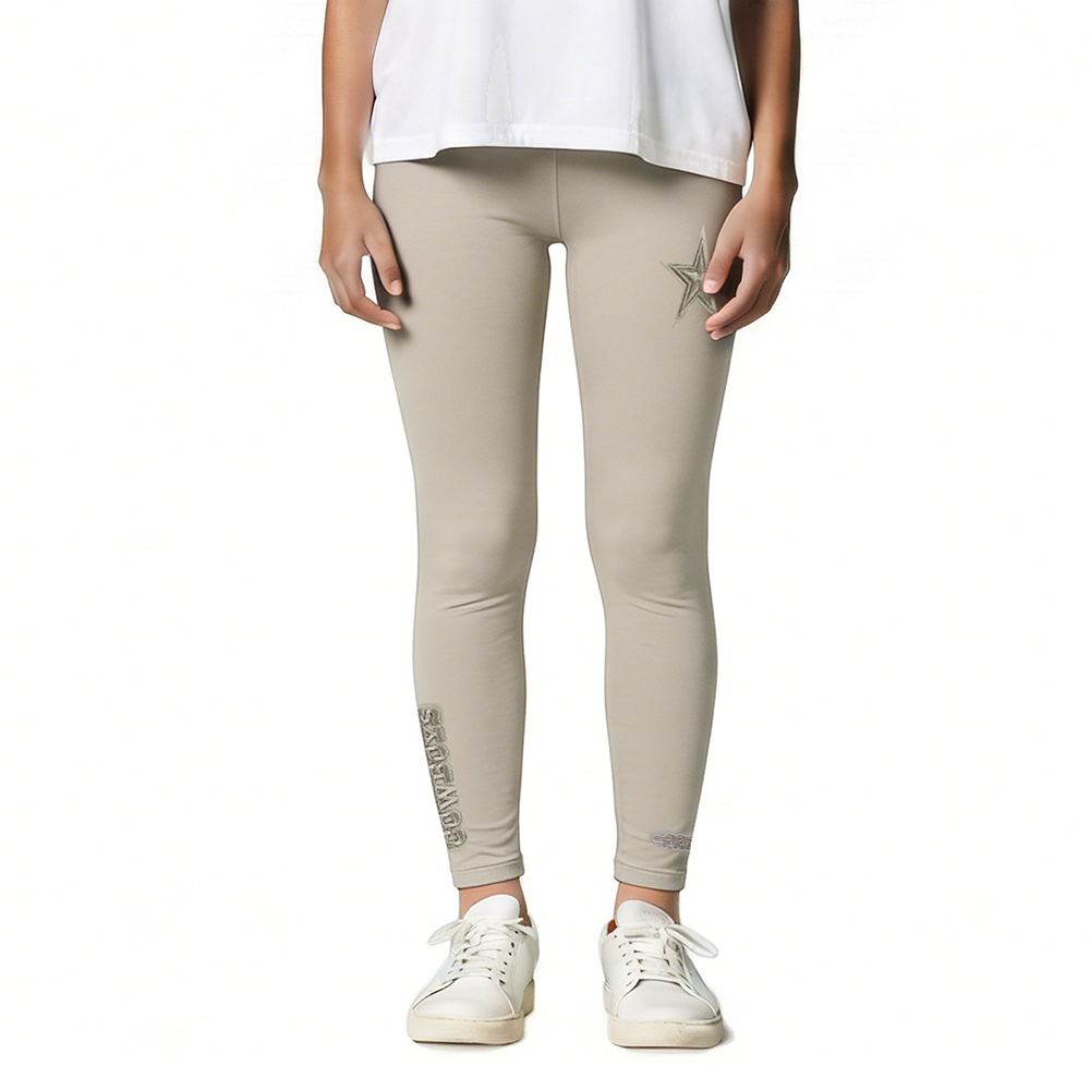 NFL DALLAS COWBOYS NEUTRAL LITTLE GIRLS  LEGGING (TAUPE)