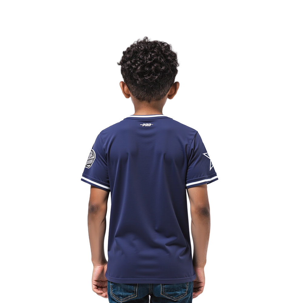 NFL DALLAS COWBOYS CLASSIC TODDLER BOYS SHORT SLEEVE STRIPED RIB TEE (MIDNIGHT NAVY)