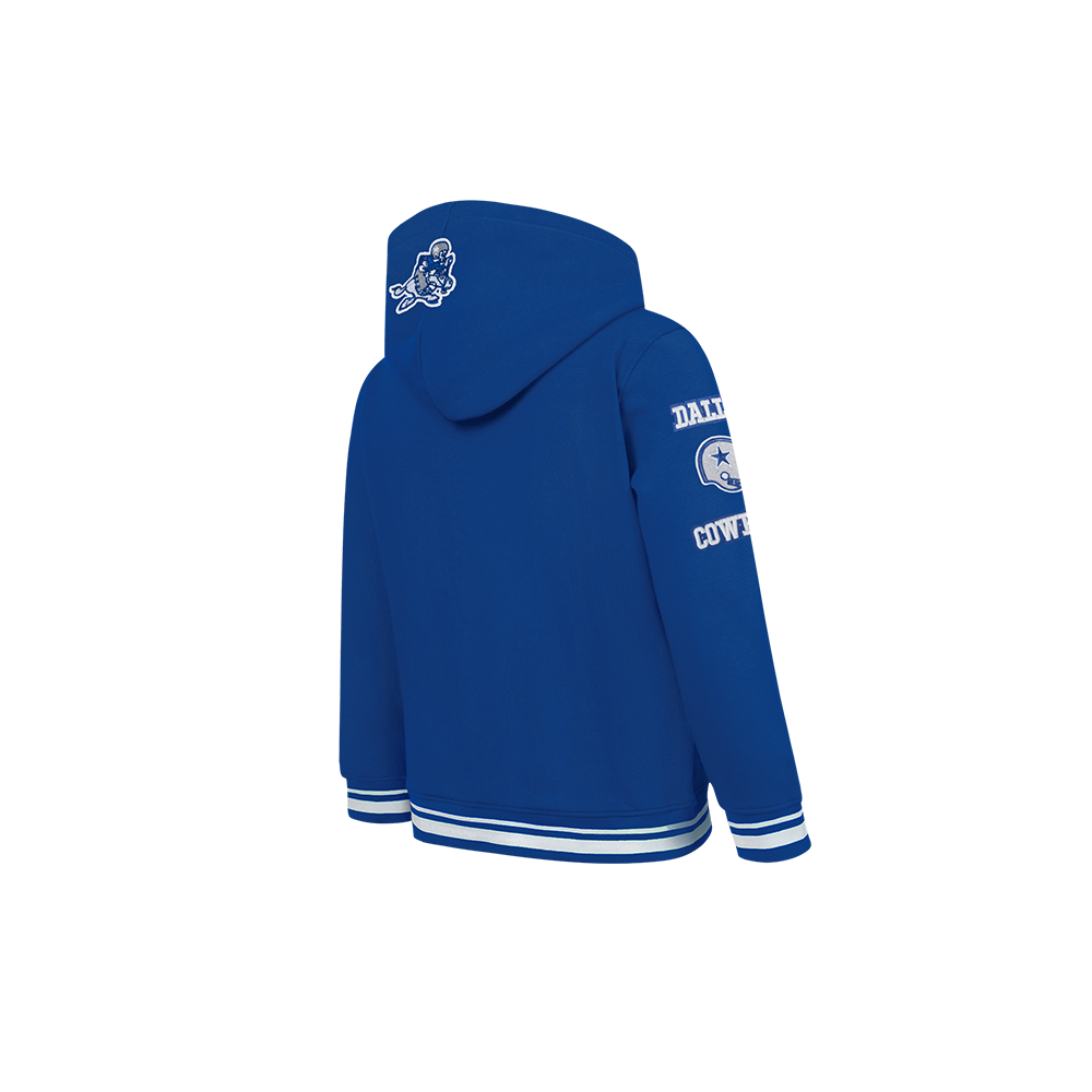 NFL DALLAS COWBOYS RETRO CLASSICS TODDLER BOY'S RIB FLEECE PO HOODIE (DODGER BLUE)