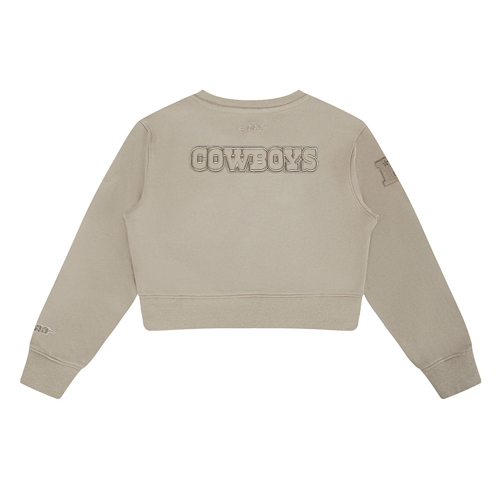 NFL DALLAS COWBOYS NEUTRAL TODDLER GIRLS  FLEECE CREWNECK (TAUPE)