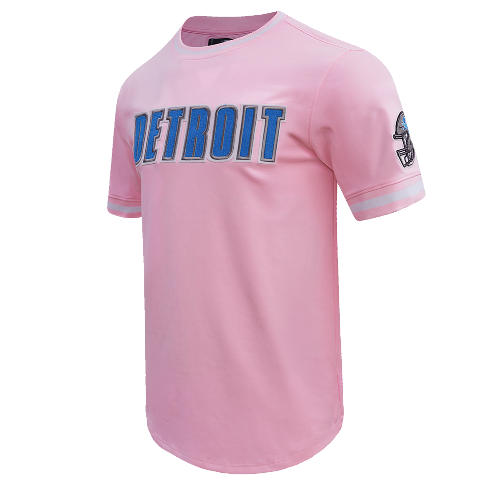 NFL DETROIT LIONS CLASSIC CHENILLE MEN'S TEE (PINK)
