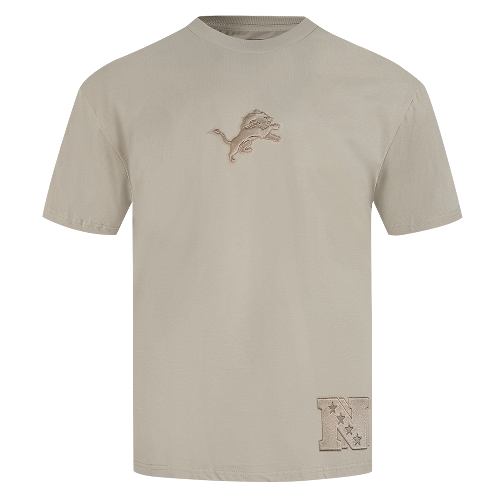 NFL DETROIT LIONS WINGSPAN MEN'S CJ DROP SHOULDER TEE (TAUPE)