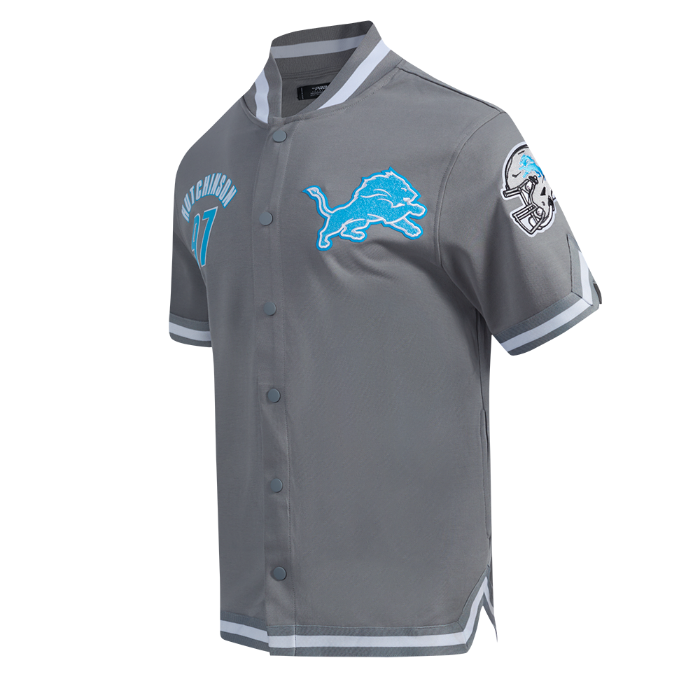 NFL DETROIT LIONS AIDAN HUTCHINSON #97 CLASSIC MEN'S WARM UP JACKET\ (GRAY)