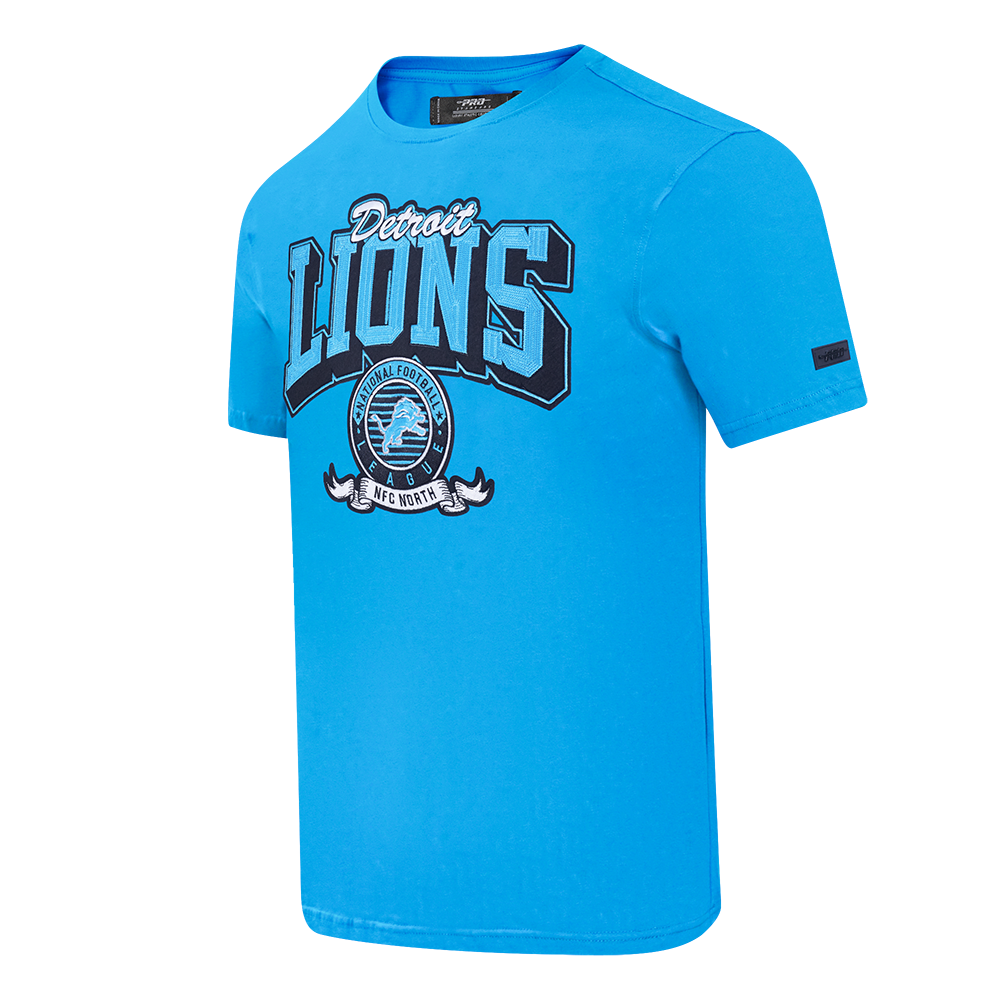 NFL DETROIT LIONS TEAM BADGE MEN'S SJ TEE (AQUA)