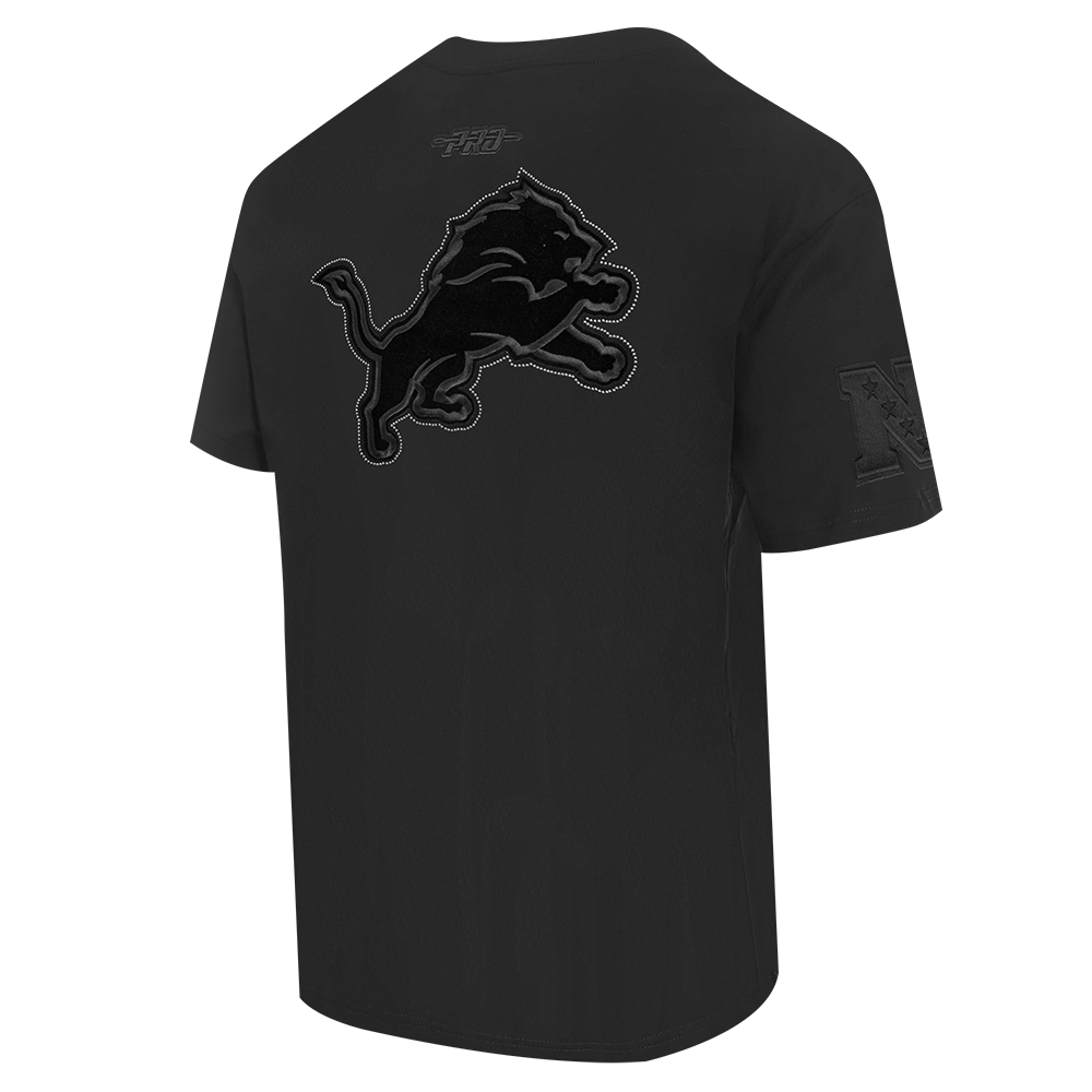 NFL DETROIT LIONS BLACKOUT MEN'S CJ DROP SHOULDER TEE (BLACK)