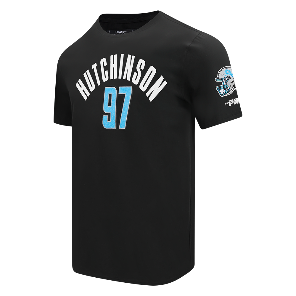 NFL DETROIT LIONS AIDAN HUTCHINSON #97 CLASSIC PNN MEN'S SJ TEE (BLACK)