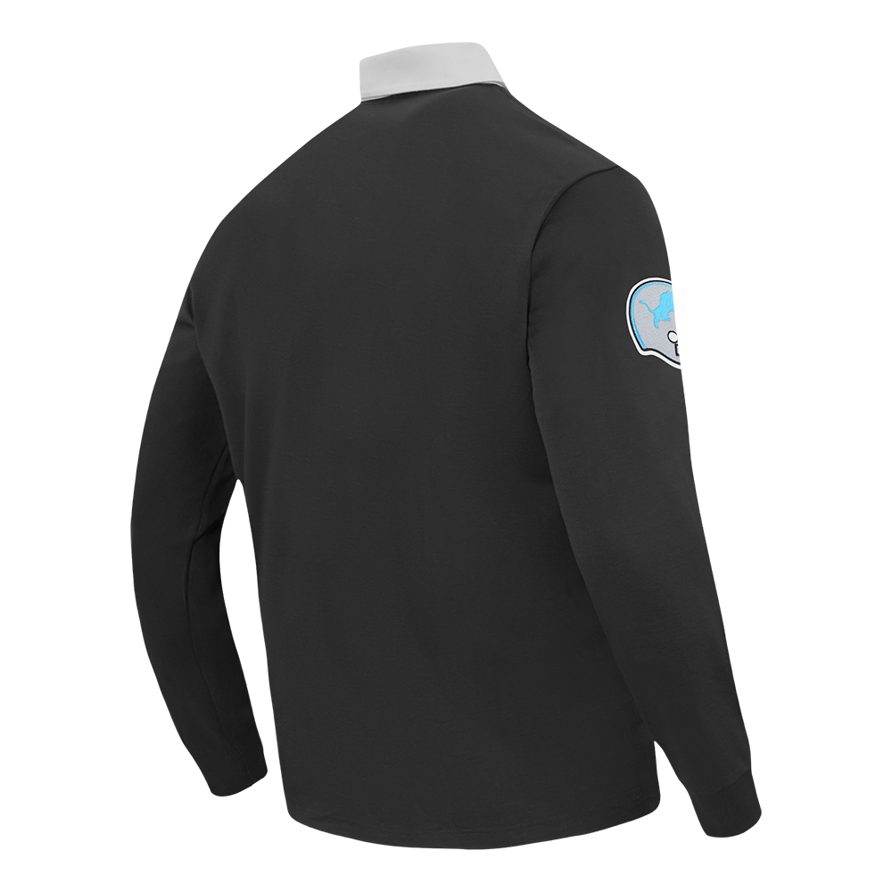 NFL DETROIT LIONS MODERN ORIGINALS MEN'S LS RUGBY (BLACK)