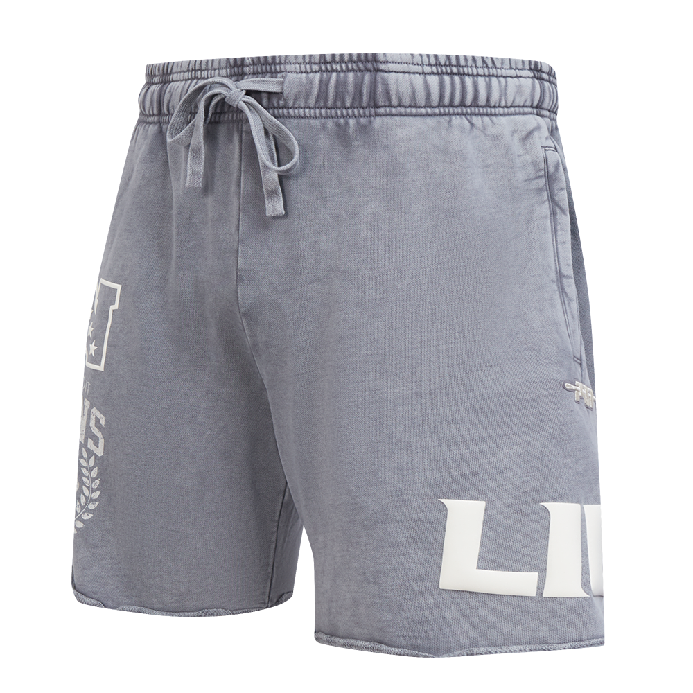NFL DETROIT LIONS STREET TEAM MEN'S ENZYME WASH FT CUT-OFF SHORT (WASHED GREY)