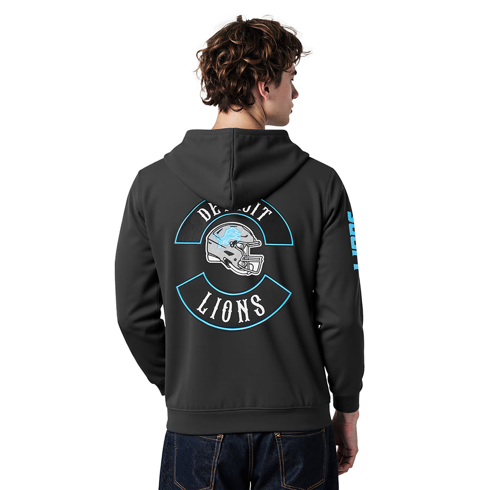 NFL DETROIT LIONS BORN FOR SPORT MEN'S FLC PO HOODIE (BLACK)