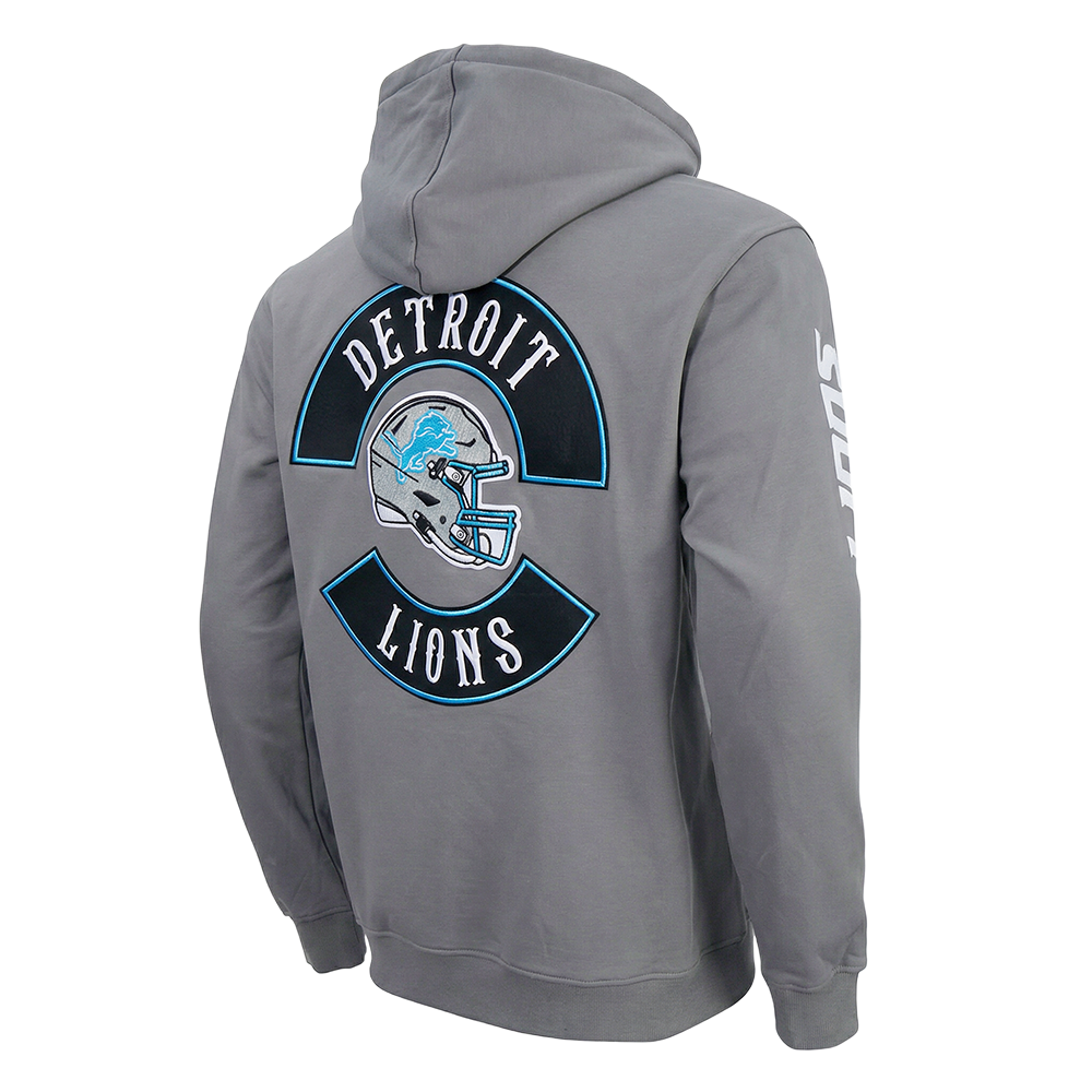 NFL DETROIT LIONS BORN FOR SPORT MEN'S FLC PO HOODIE (Gray)