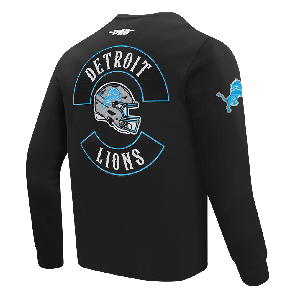 NFL DETROIT LIONS BORN FOR SPORT MEN'S FLC CREWNECK (BLACK)