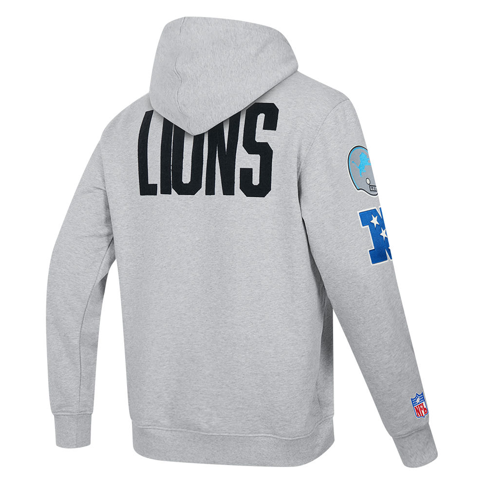 NFL DETROIT LIONS MODERN ORIGINALS MEN'S FLC PO HOODIE (Heather Grey)