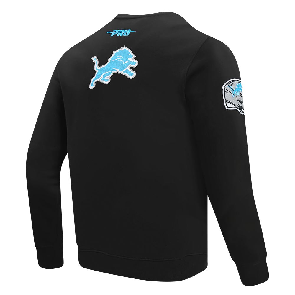 NFL DETROIT LIONS CITY ARCH MEN'S FLC CREWNECK (BLACK)