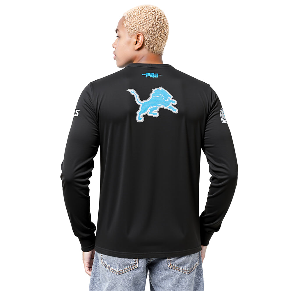 NFL DETROIT LIONS CITY ARCH MEN'S FLC CREWNECK (BLACK)