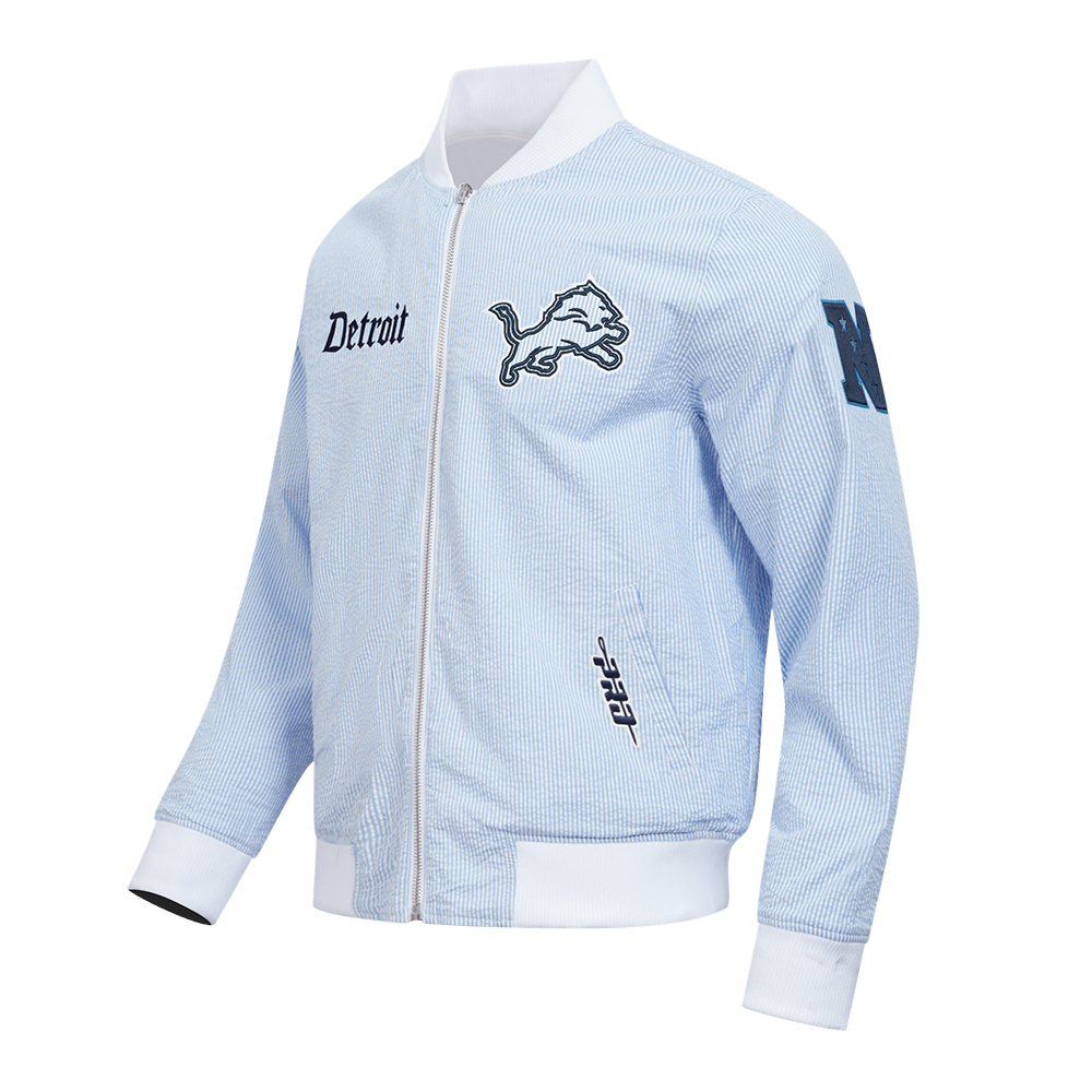 NFL DETROIT LIONS COUNTRY CLUB MEN'S SEERSUCKER JACKET (SEERSUCKER BLUE)