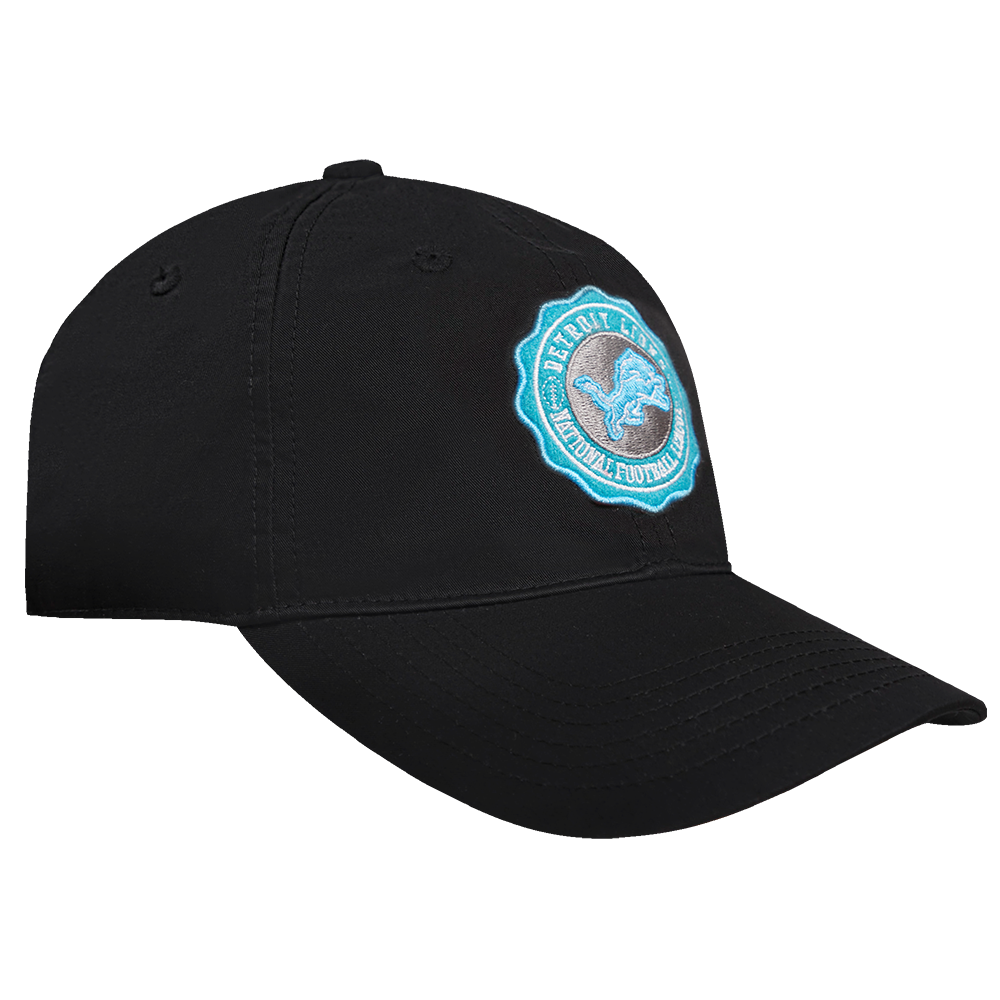 NFL DETROIT LIONS CREST EMBLEM DAD HAT (BLACK)