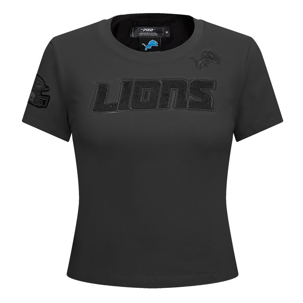 NFL DETROIT LIONS TRIPLE BLACK WOMEN'S SLIM FIT TEE (TRIPLE BLACK WOME ...