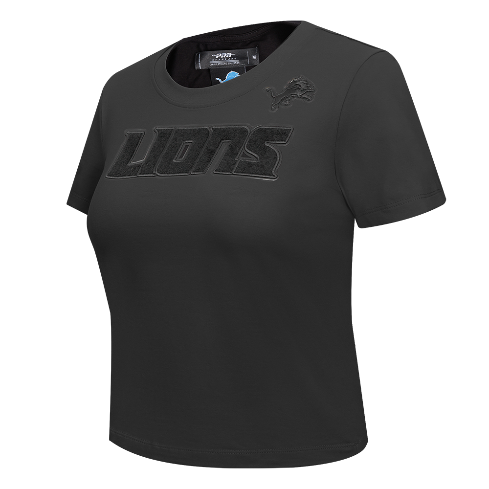 NFL DETROIT LIONS TRIPLE BLACK WOMEN'S SLIM FIT TEE (TRIPLE BLACK WOMEN'S)