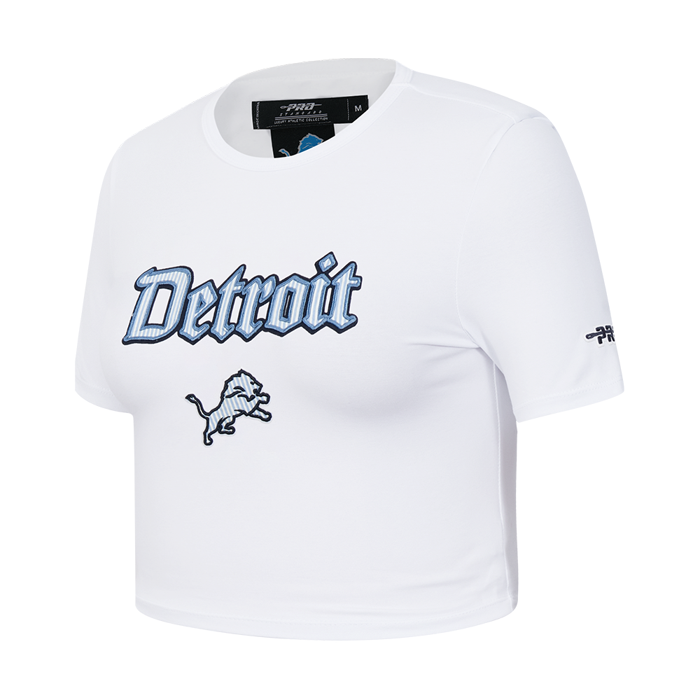 NFL DETROIT LIONS COUNTRY CLUB WOMEN'S MIDRIFF TEE (WHITE)