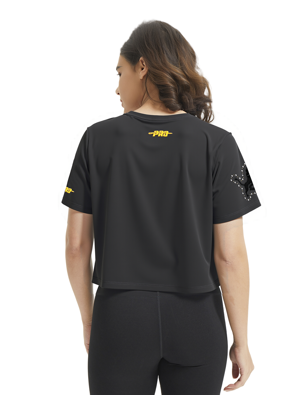 NFL DETROIT LIONS RENEGADE WOMEN'S BABY DOLL TEE (BLACK)