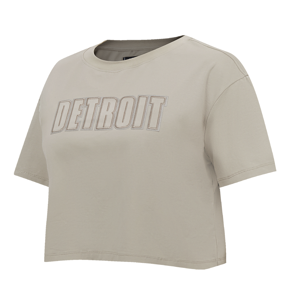 NFL DETROIT LIONS NEUTRAL WOMEN'S BOXY TEE (BLACK)