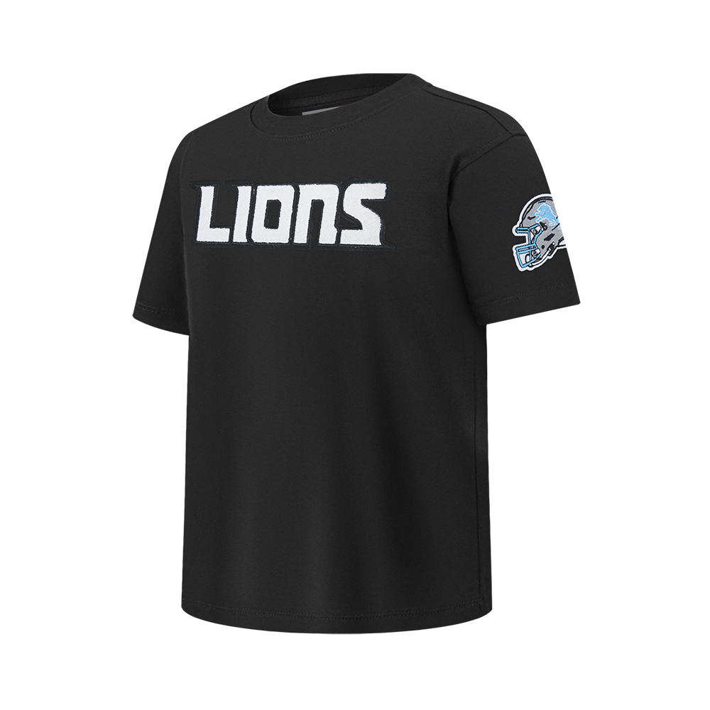 NFL DETROIT LIONS CLASSIC CHENILLE BIG BOY'S SS TEE (BLACK)