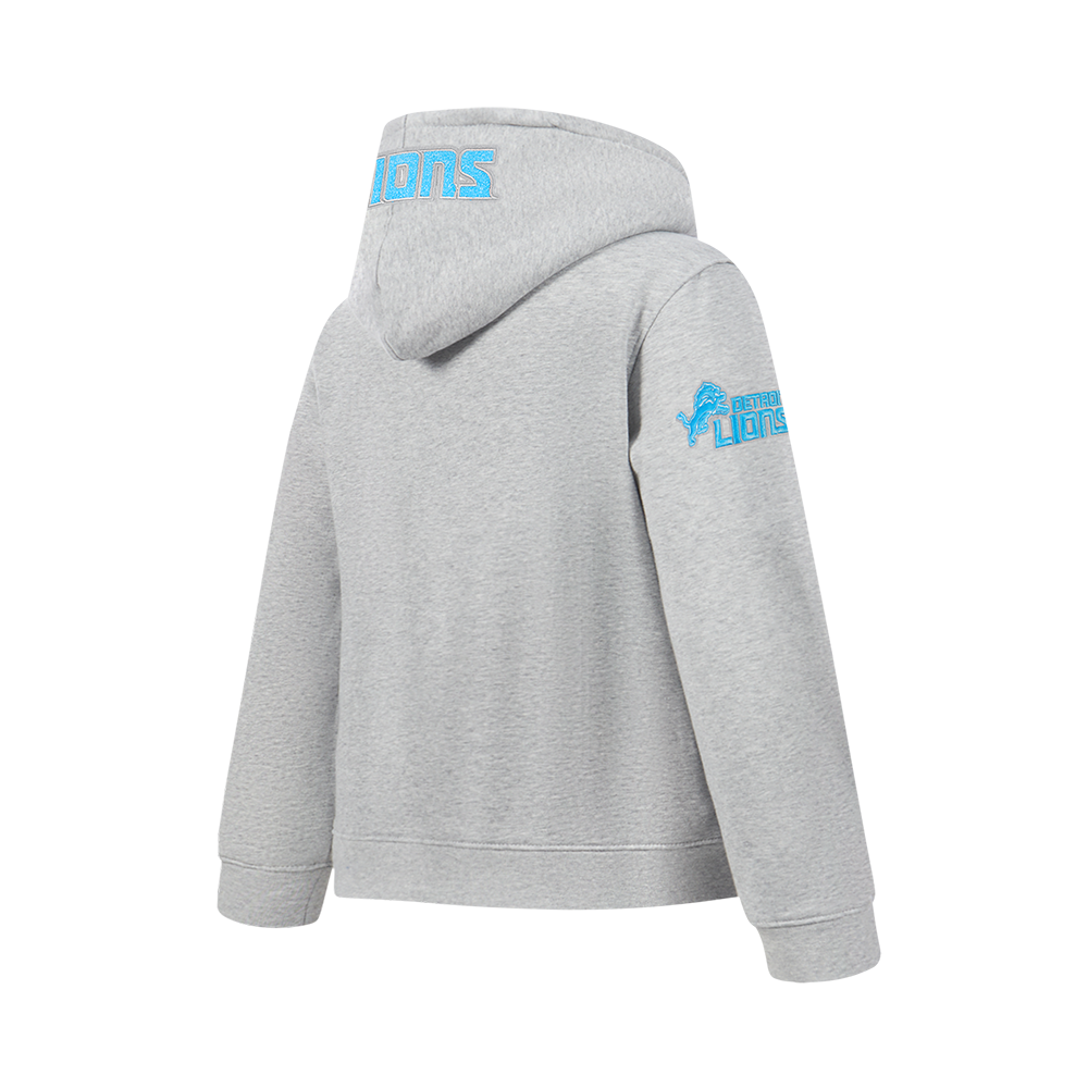 NFL DETROIT LIONS CLASSIC CHENILLE BIG BOY'S FLEECE PO HOODIE (Heather Grey)