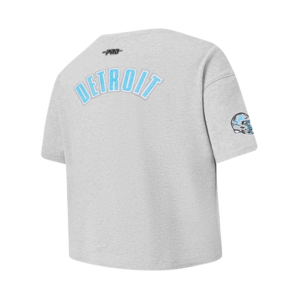 NFL DETROIT LIONS CLASSIC BIG GIRL'S SS BOXY TEE (HEATHER GREY)