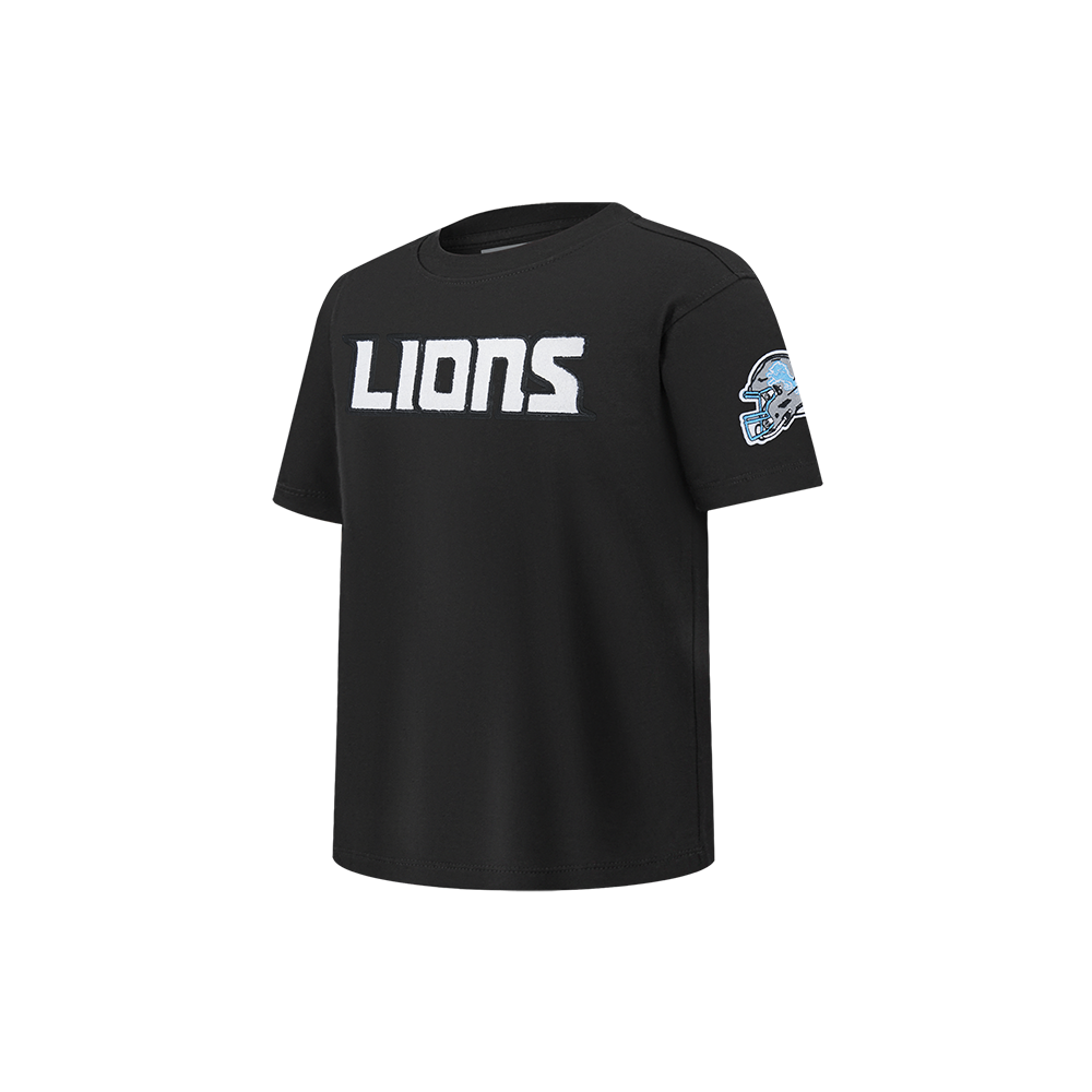 NFL DETROIT LIONS CLASSIC CHENILLE LITTLE BOY'S SS TEE (BLACK)